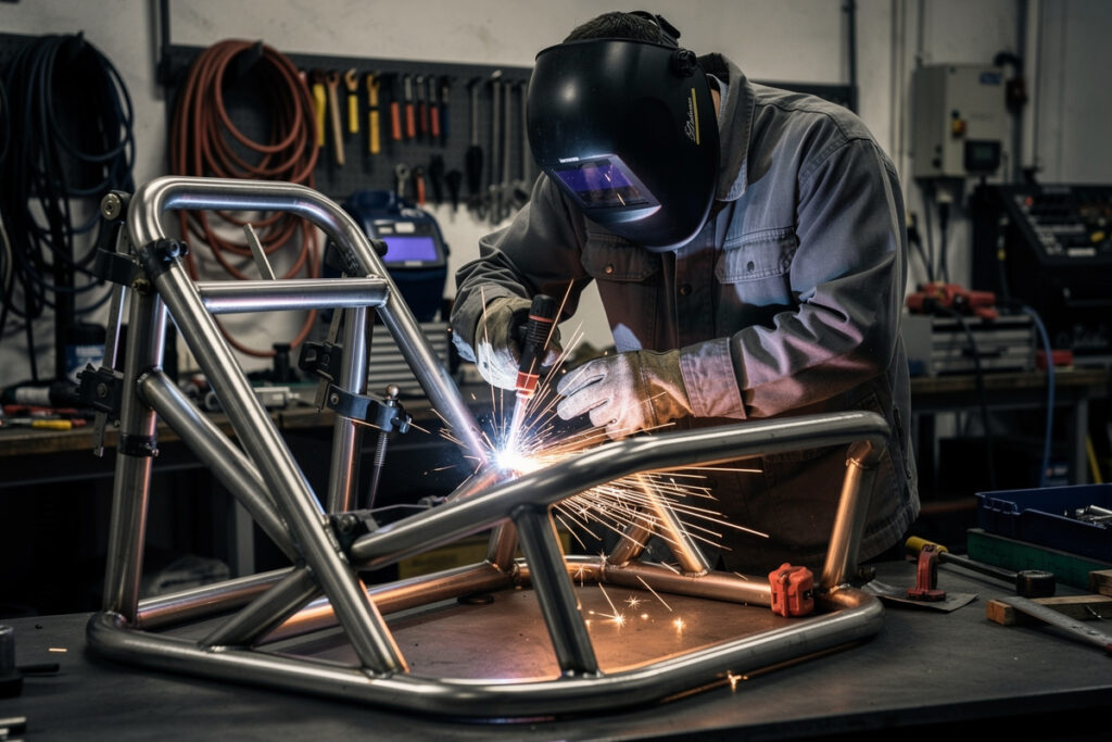 Welding a Steel-Tube Sim Rig Frame: Geometry, Joint Selection, and Build Plan