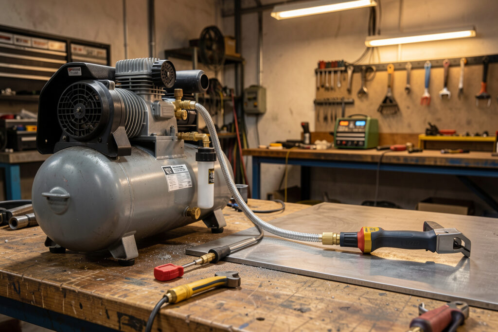 Air Compressor for a Plasma Cutter: CFM, PSI, and Tank Size
