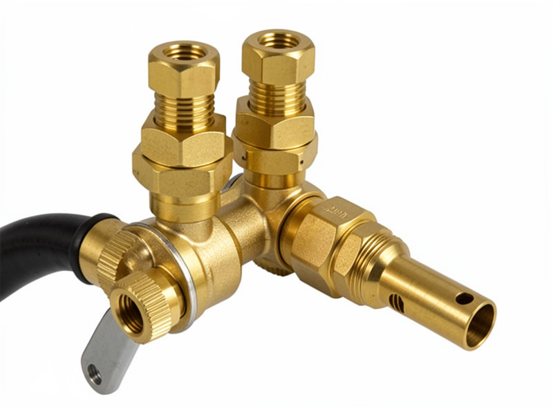 Flashback arrestors and reverse-flow check valves fitted to oxy-acetylene regulators and torch