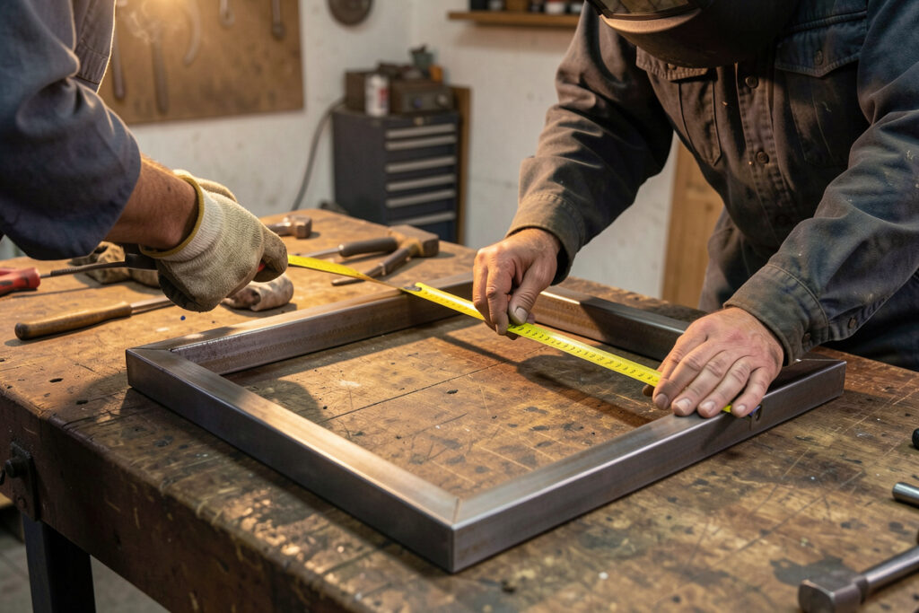 Squaring and Measuring for Metal Fabrication