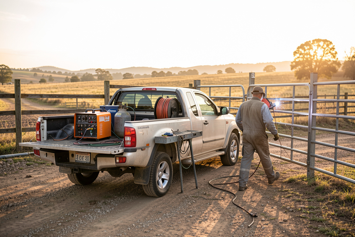 Welding truck equipped for mobile jobs