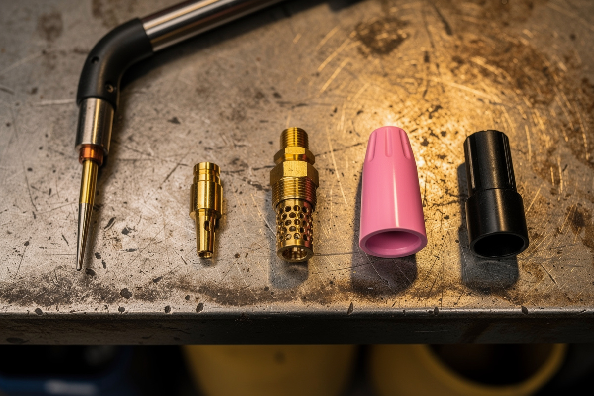 TIG Torch Parts Guide: Collets, Gas Lenses, Cups, Caps