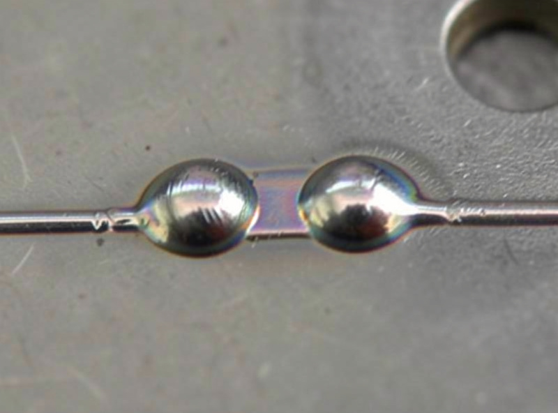 Two aluminum weld beads on a plate, one from ER4043 and one from ER5356, showing appearance differences